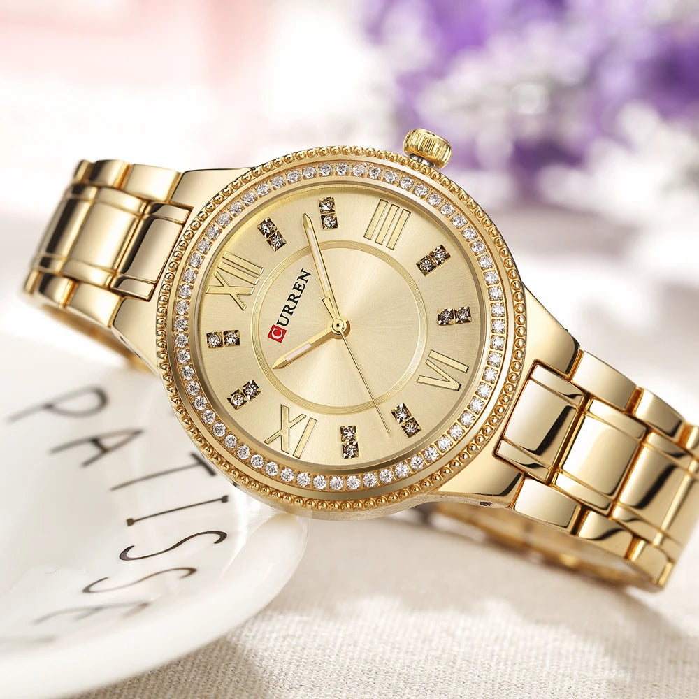 Curren Crystal-Accent Watch — Stainless Steel, Women's