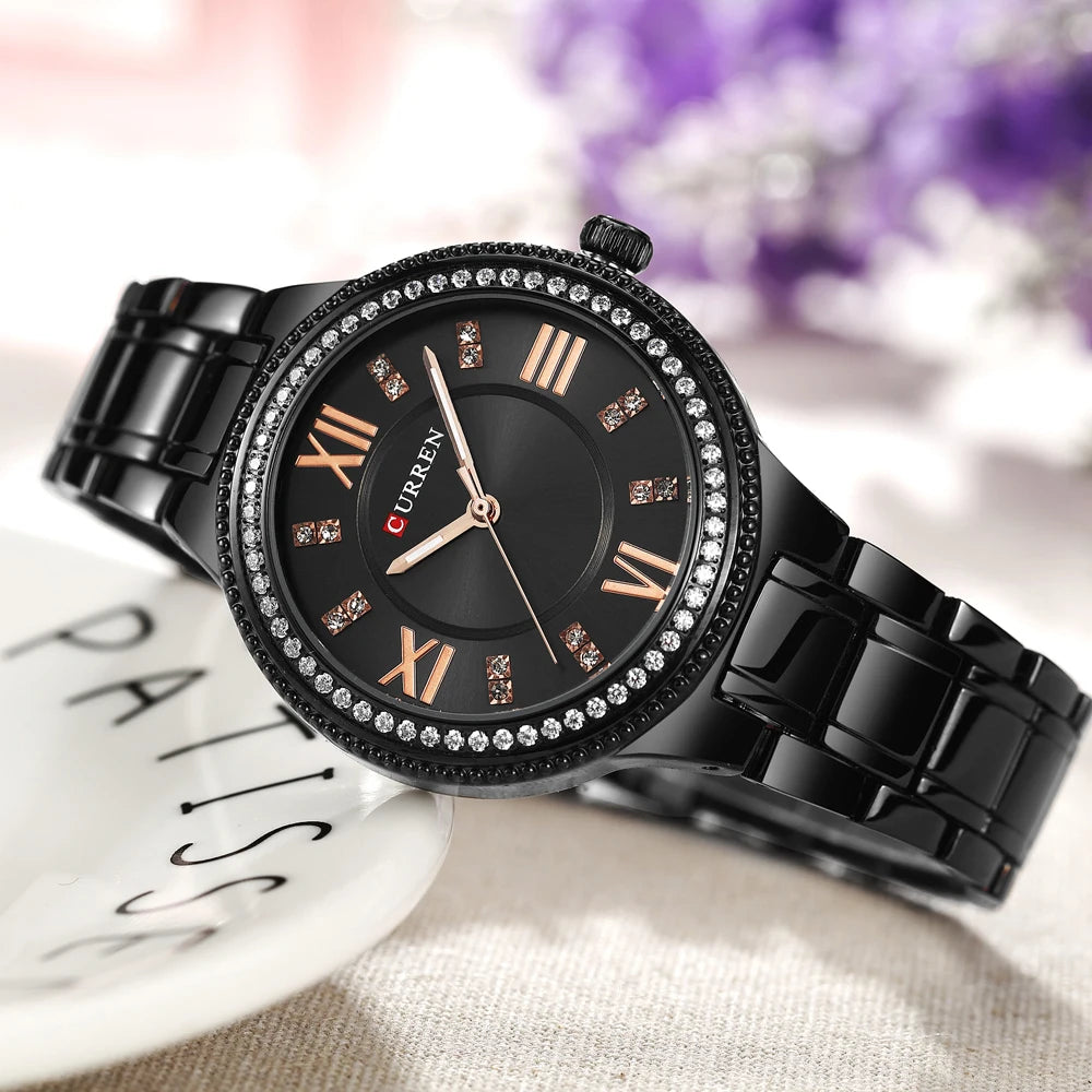 Curren Crystal-Accent Watch — Stainless Steel, Women's