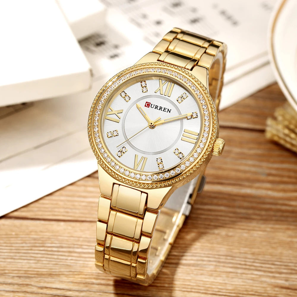 Curren Crystal-Accent Watch — Stainless Steel, Women's