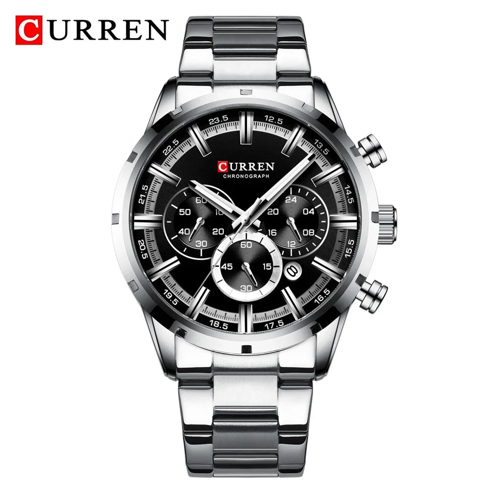Curren Full Steel Sport Chronograph