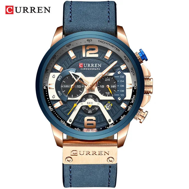 Curren 8329 Chronograph — Luminous Bracelet Watch