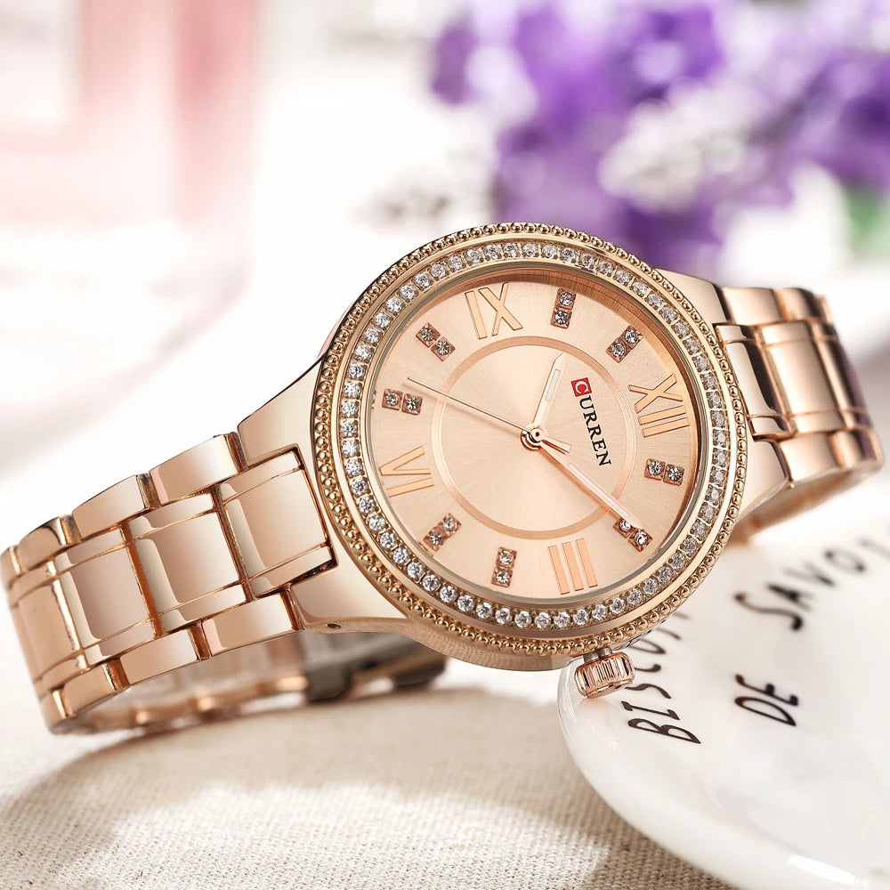 Curren Crystal-Accent Watch — Stainless Steel, Women's