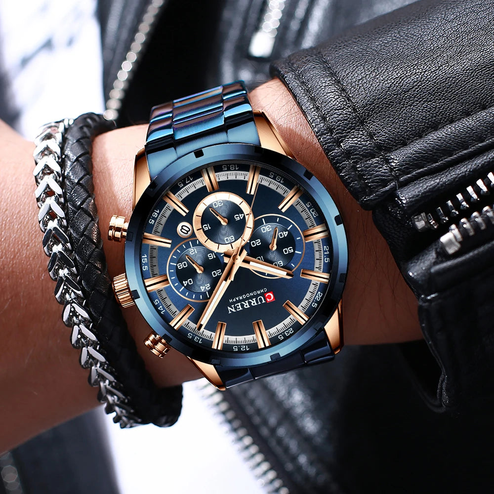 Curren Full Steel Sport Chronograph