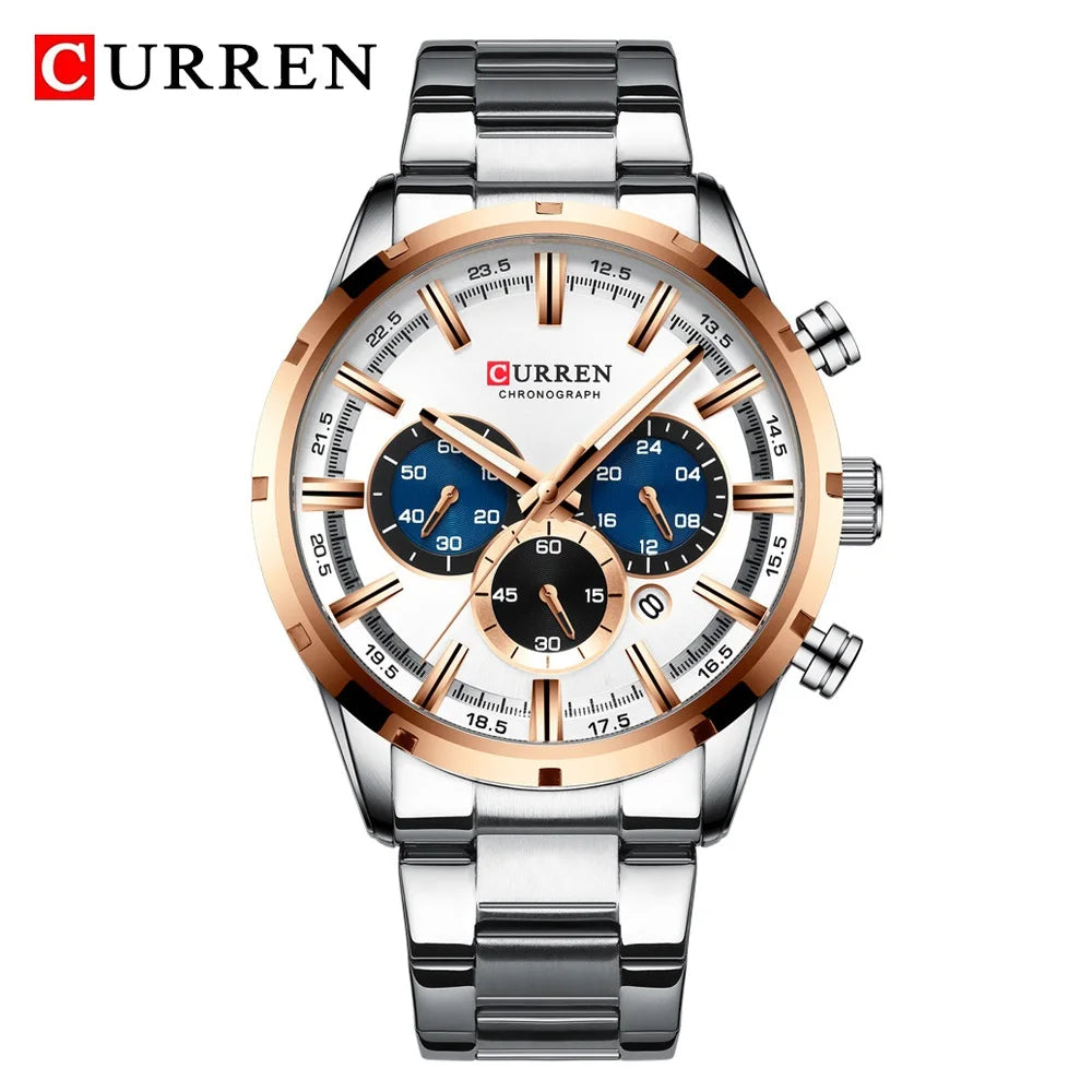 Curren Full Steel Sport Chronograph