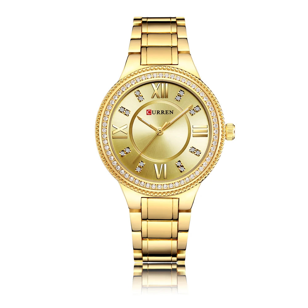 Curren Crystal-Accent Watch — Stainless Steel, Women's