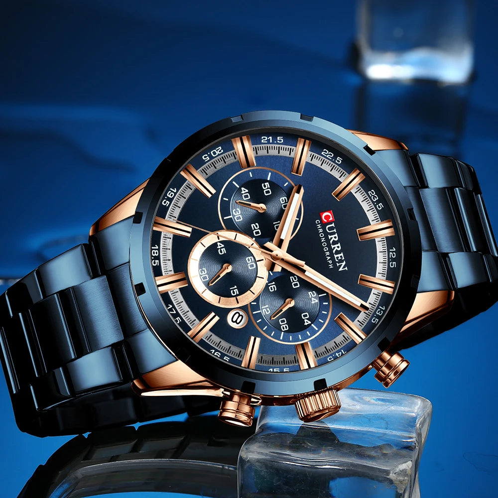 Curren Full Steel Sport Chronograph