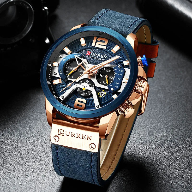 Curren 8329 Chronograph — Luminous Bracelet Watch