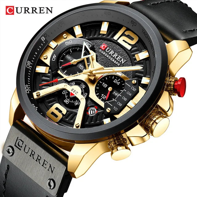 Curren 8329 Chronograph — Luminous Bracelet Watch