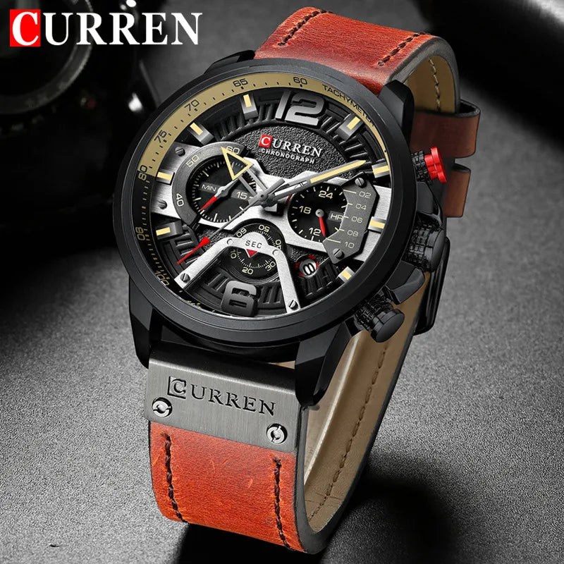 Curren 8329 Chronograph — Luminous Bracelet Watch
