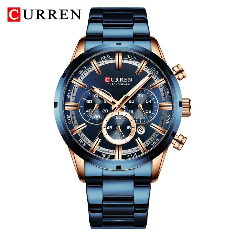 Curren Full Steel Sport Chronograph