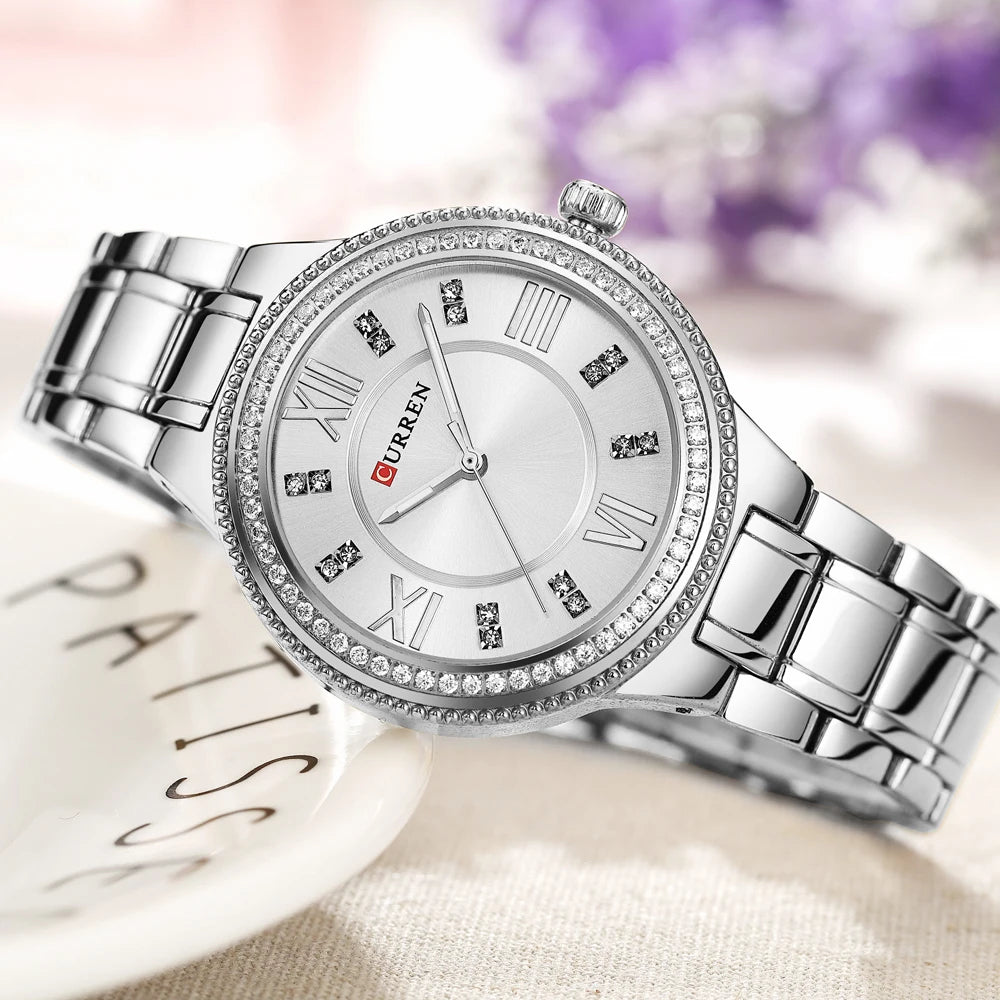 Curren Crystal-Accent Watch — Stainless Steel, Women's