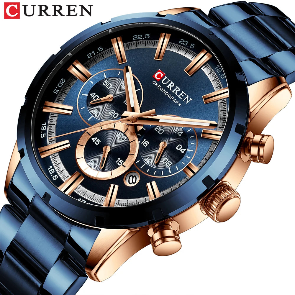 Curren Full Steel Sport Chronograph