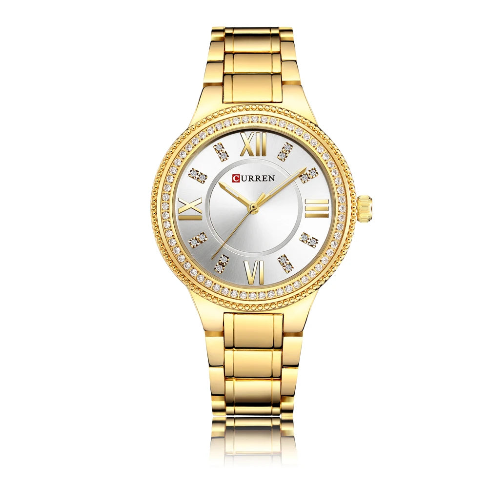 Curren Crystal-Accent Watch — Stainless Steel, Women's