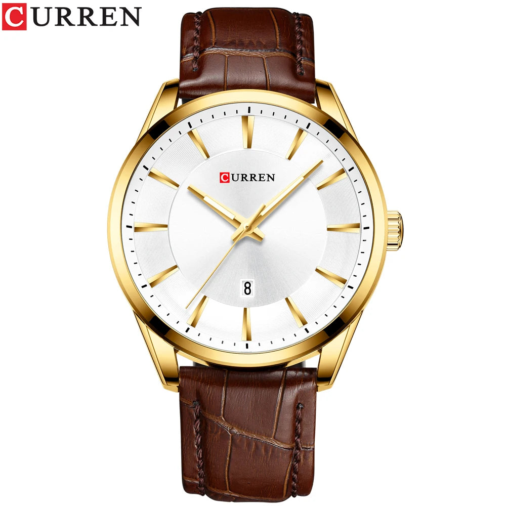 Curren 8365 Business Watch — Leather Strap, 45mm