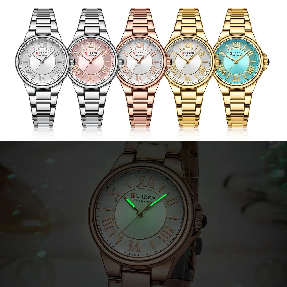Curren 9091 Rose Gold Analog Watch, Women's