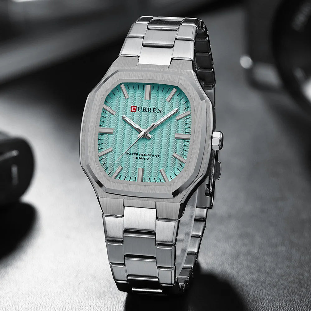 Curren Square-Case Sport Watch close-up wrist shot