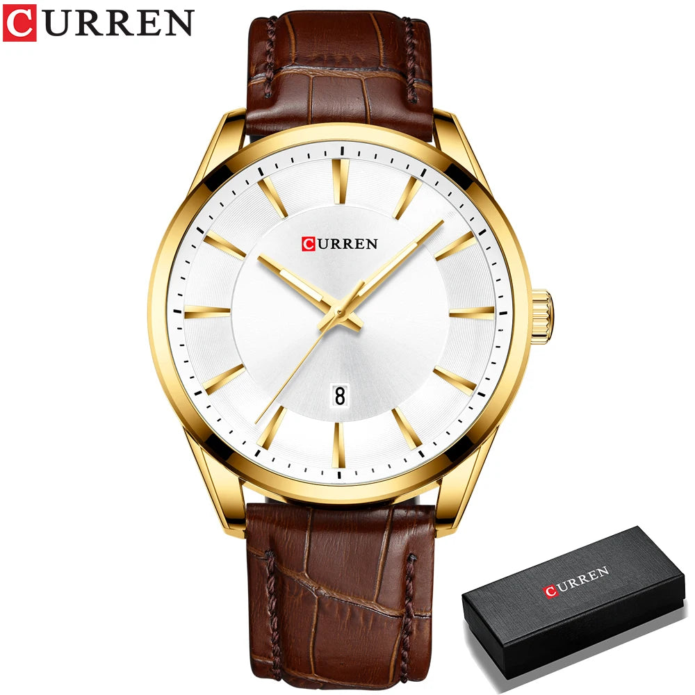 Curren 8365 Business Watch — Leather Strap, 45mm