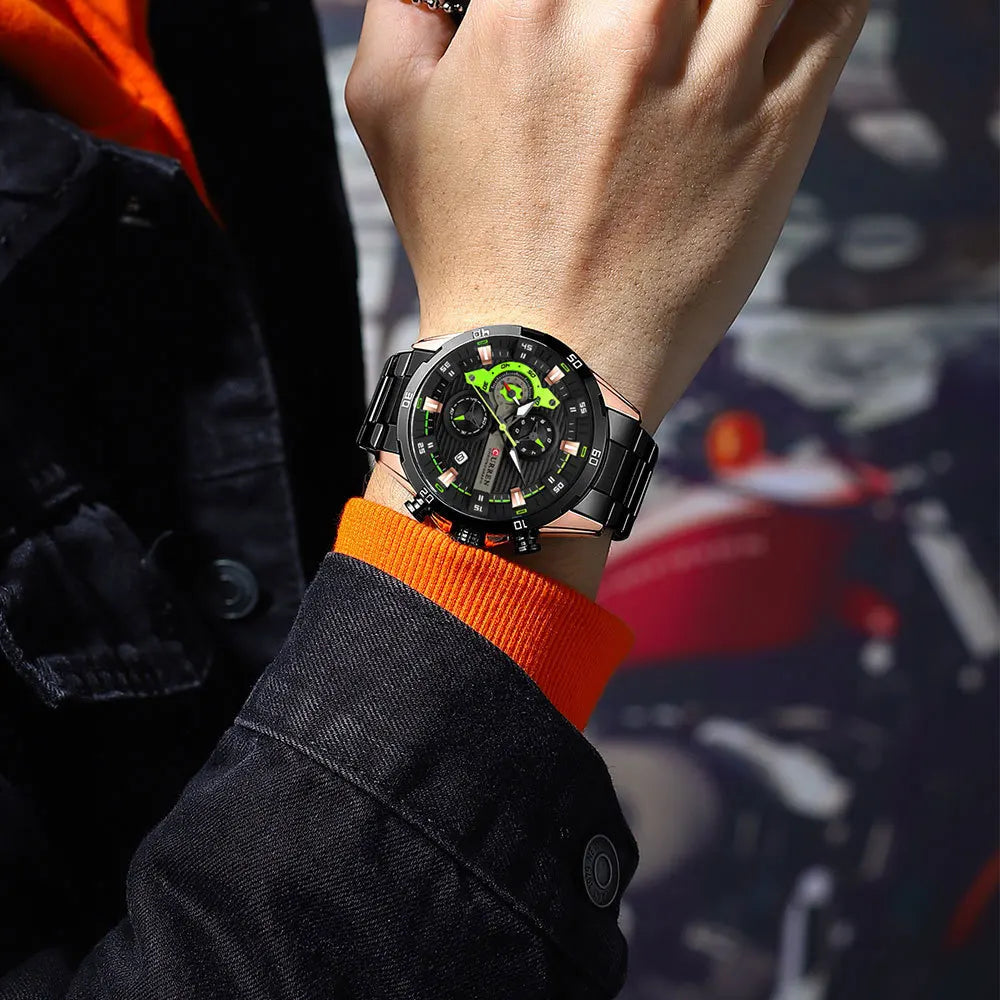 Curren 8402 Luminous Dial Chronograph