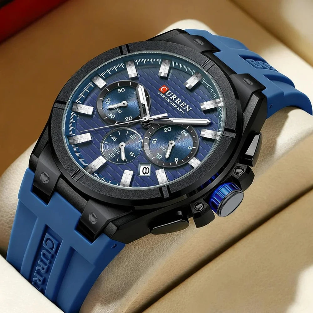 Curren 8487 Military Chronograph — Calendar
