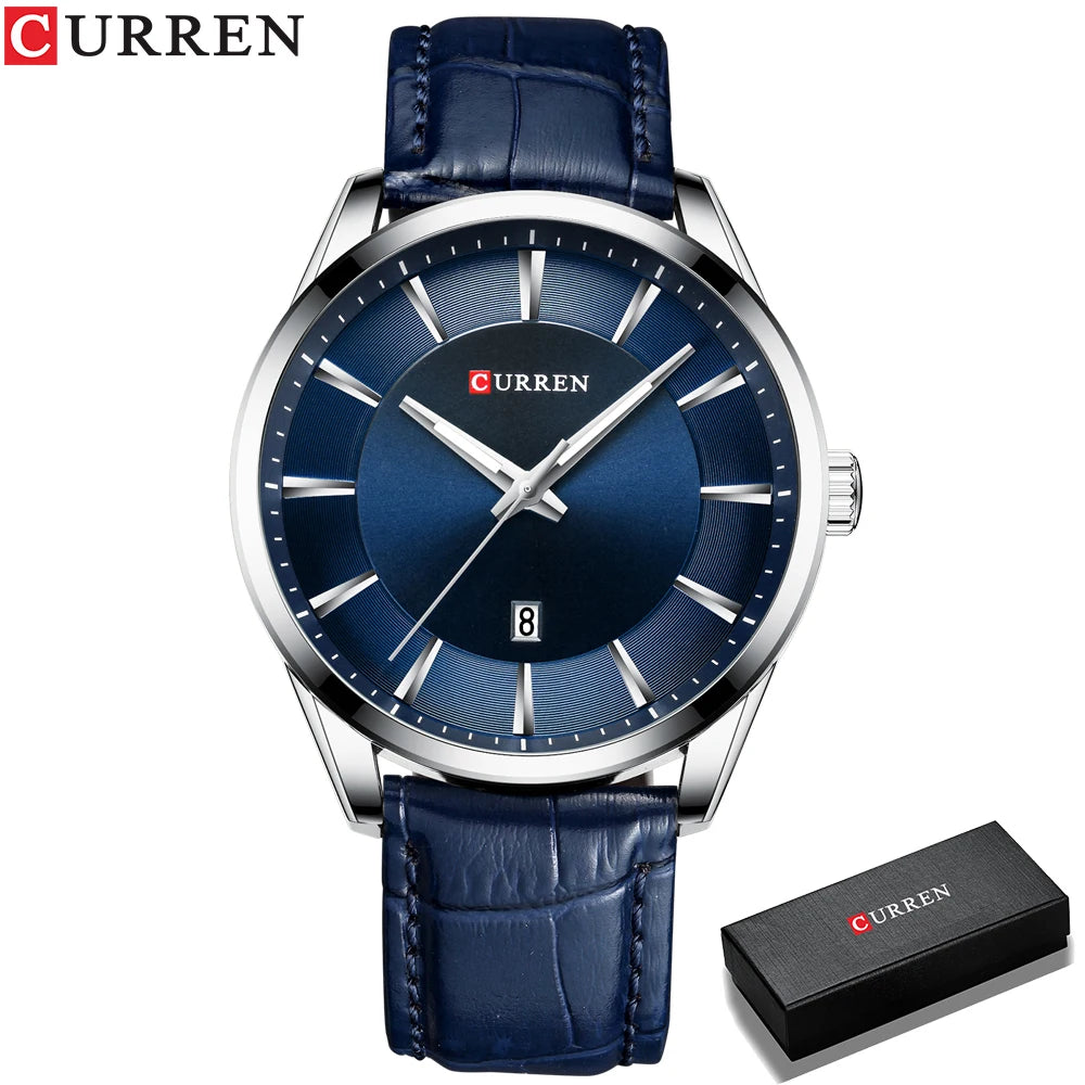 Curren 8365 Business Watch — Leather Strap, 45mm