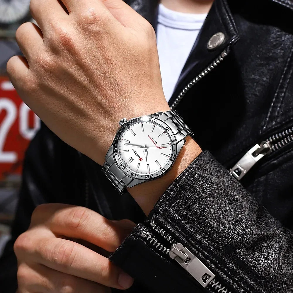 Curren 8452 Ultra-Thin Steel Watch