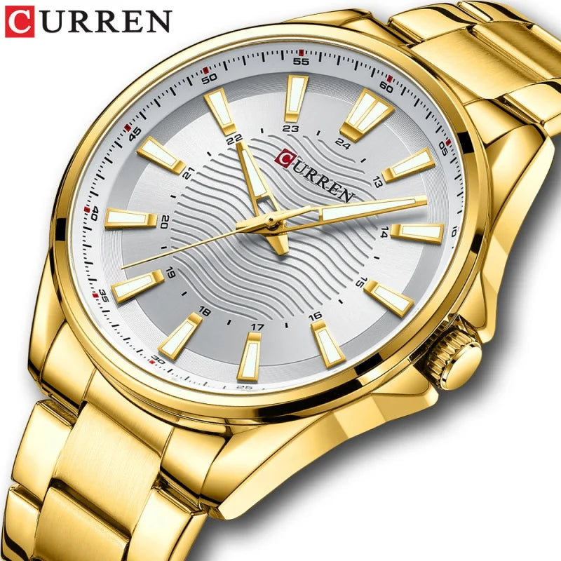 Curren 8424 Gold-Tone Business Watch