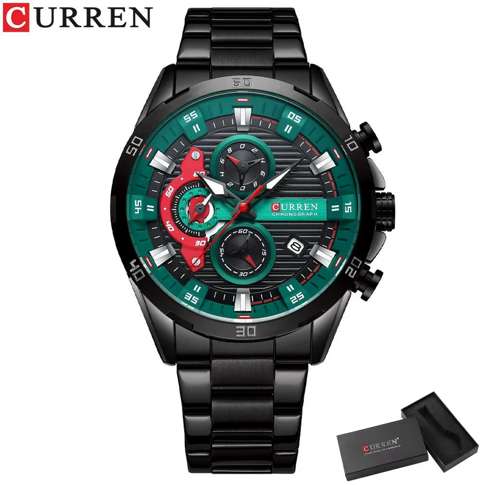Curren 8402 Luminous Dial Chronograph