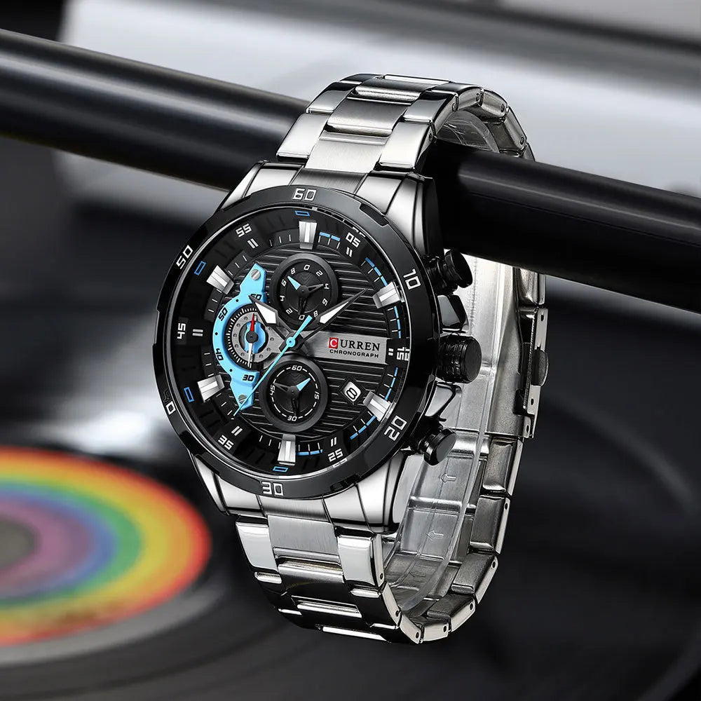 Curren 8402 Luminous Dial Chronograph