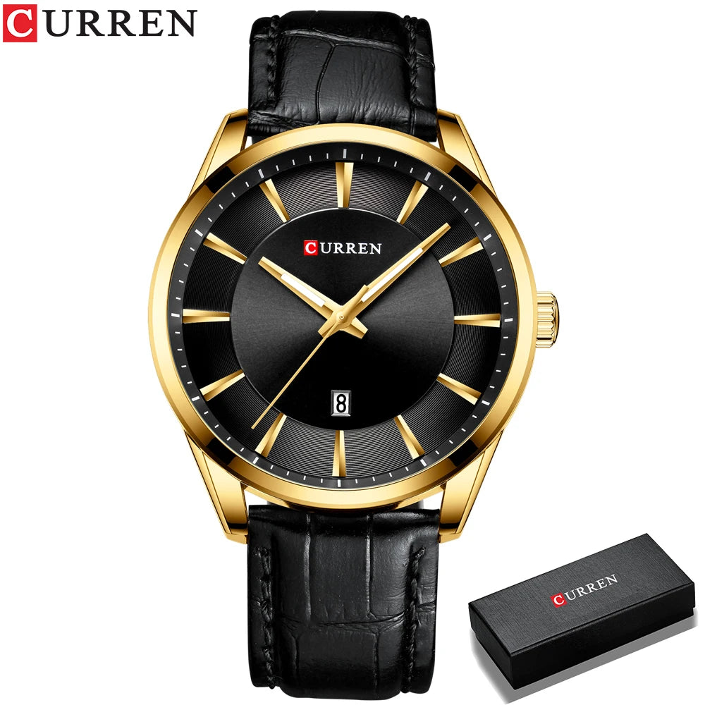 Curren 8365 Business Watch — Leather Strap, 45mm