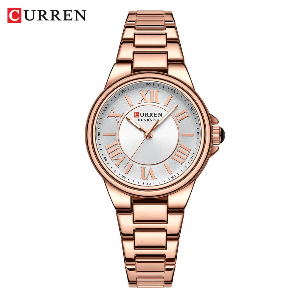Curren 9091 Rose Gold Analog Watch, Women's