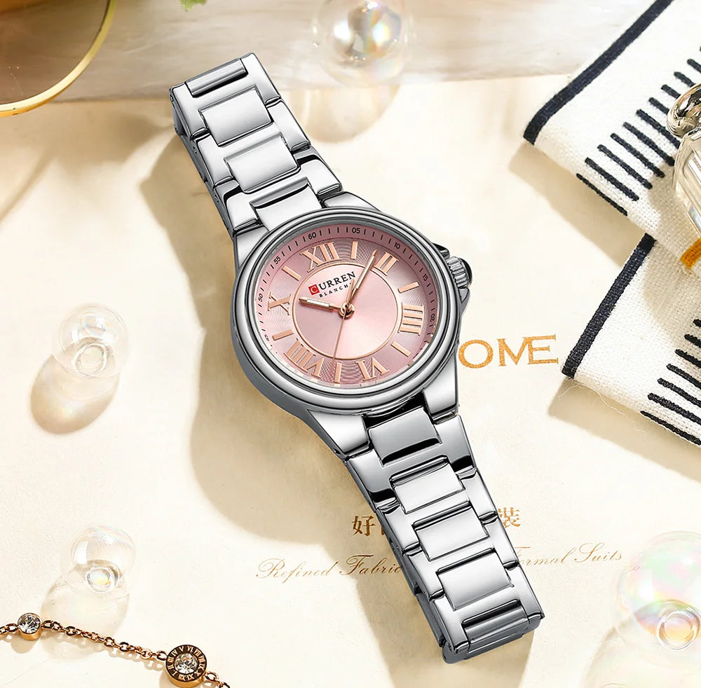 Curren 9091 Rose Gold Analog Watch, Women's