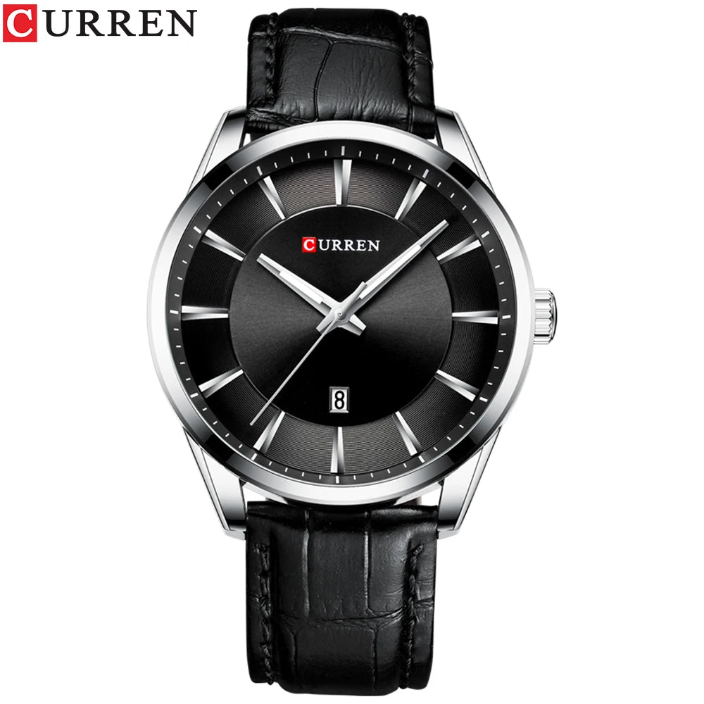 Curren 8365 Business Watch — Leather Strap, 45mm