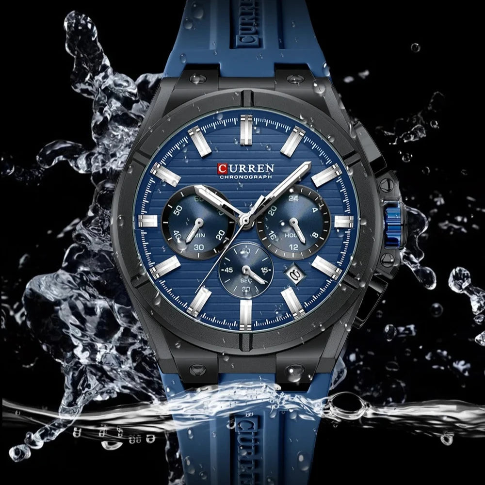 Curren 8487 Military Chronograph — Calendar