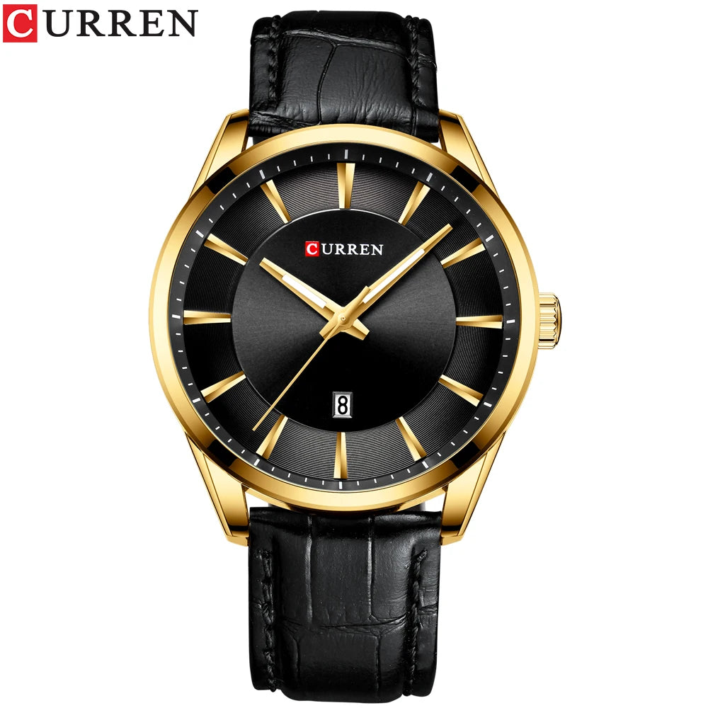 Curren 8365 Business Watch — Leather Strap, 45mm