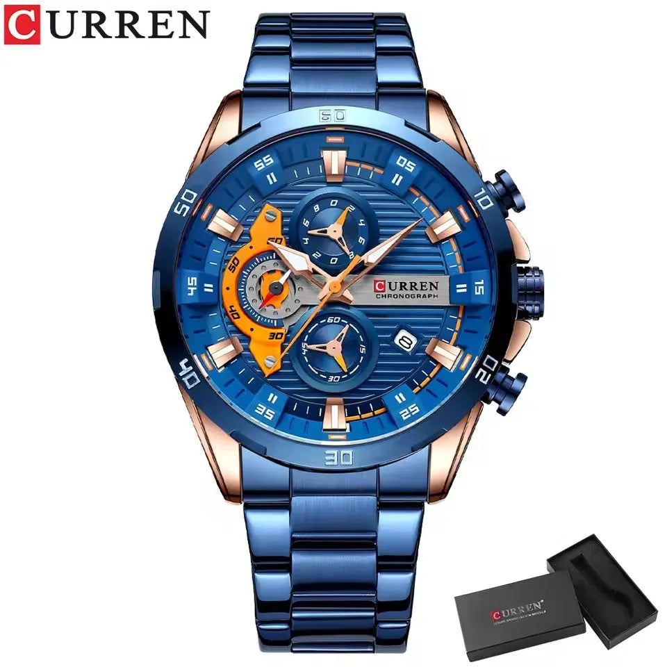 Curren 8402 Luminous Dial Chronograph