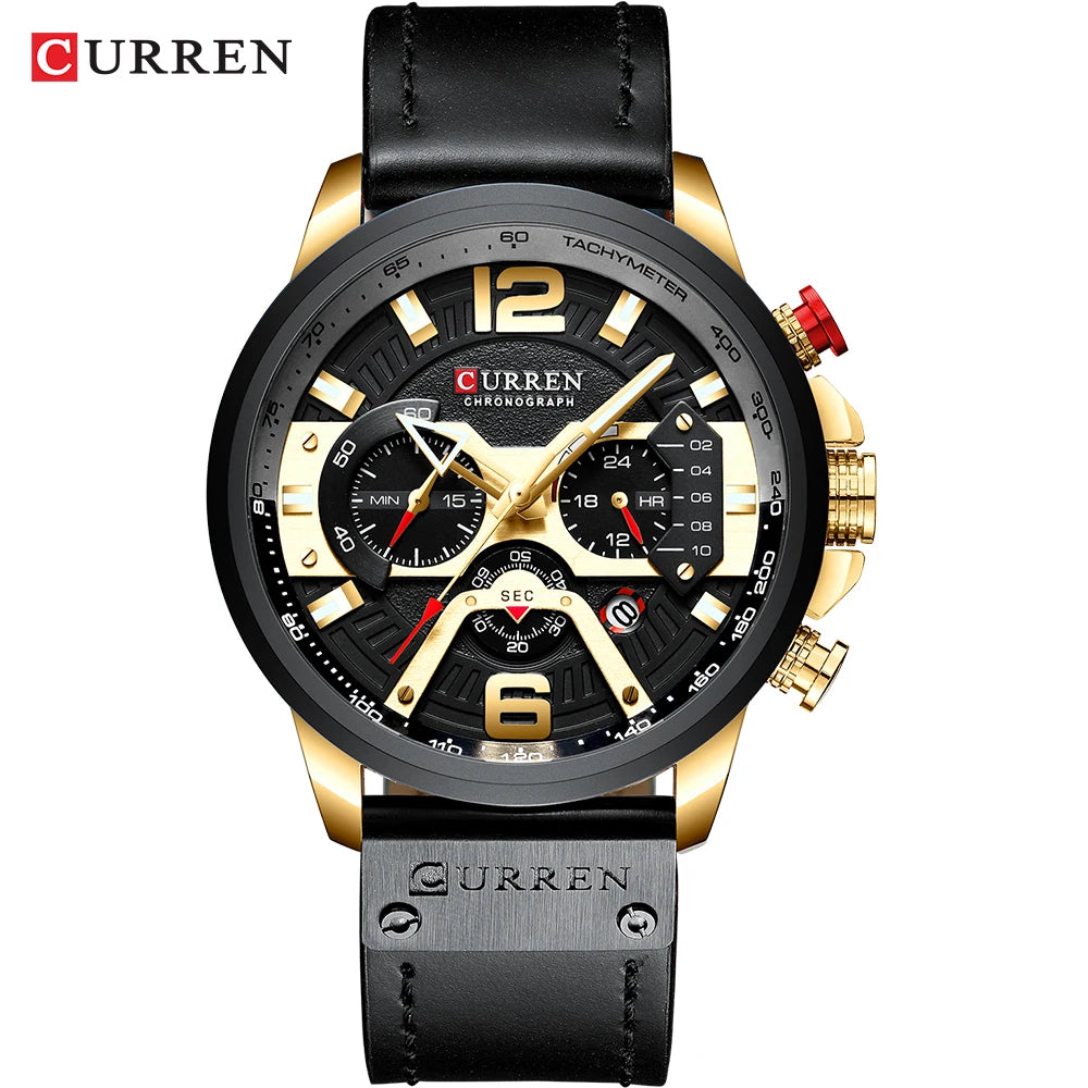 Curren Casual Sport Chronograph — Leather Strap