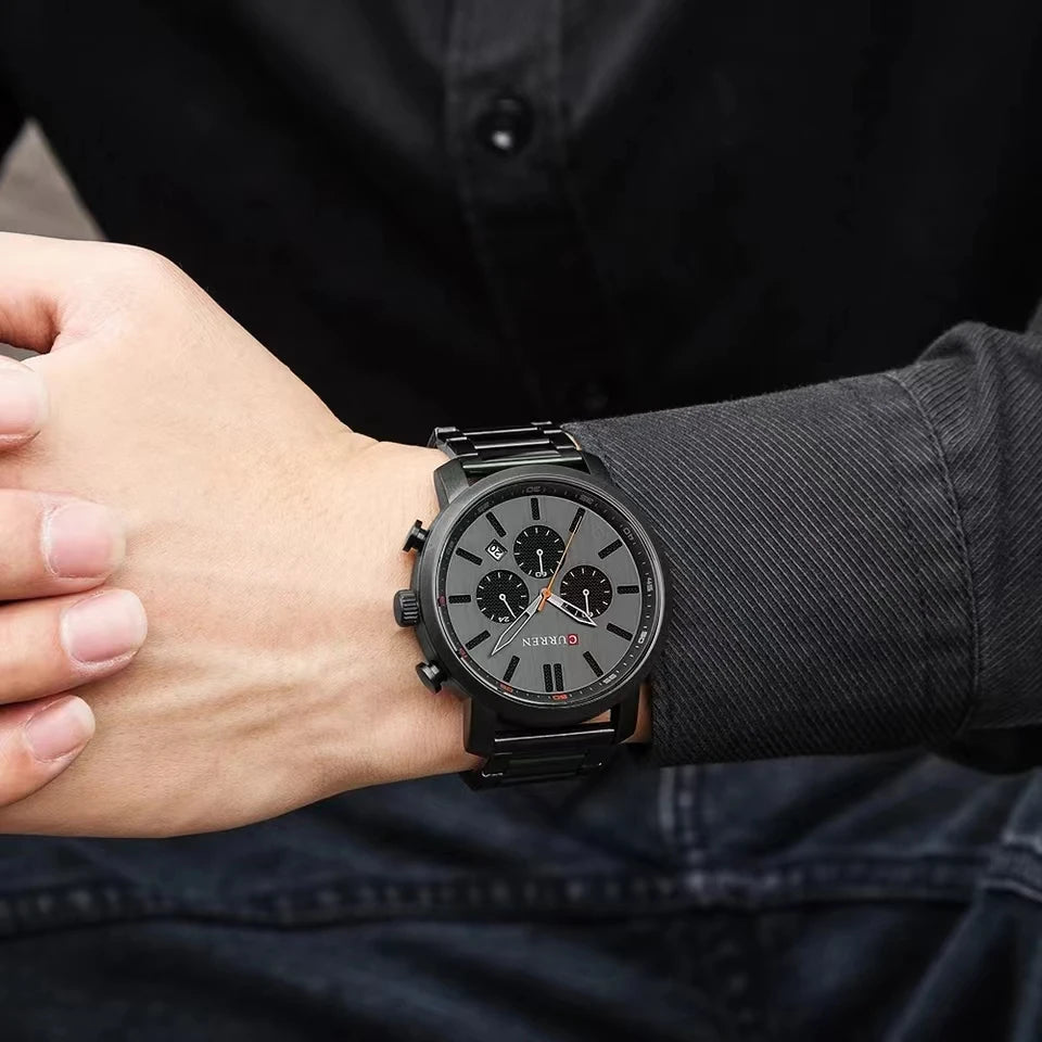 Curren Steel Belt Watch — 30M Waterproof