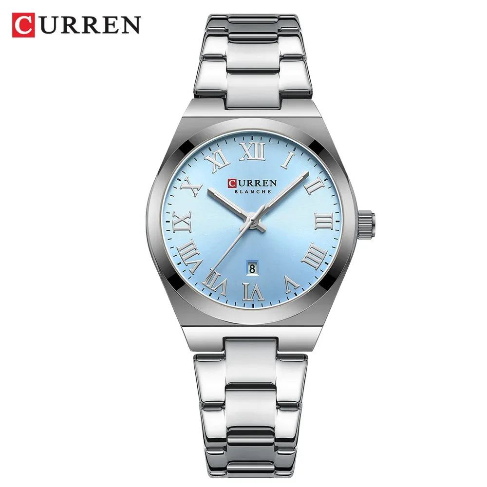 Curren Roman Numeral Bracelet Watch - Silver