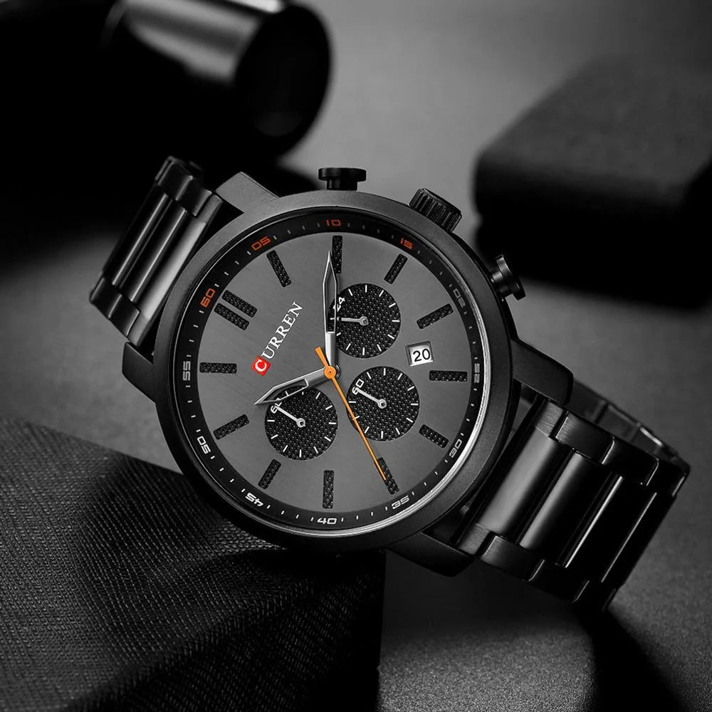 Curren Steel Belt Watch — 30M Waterproof