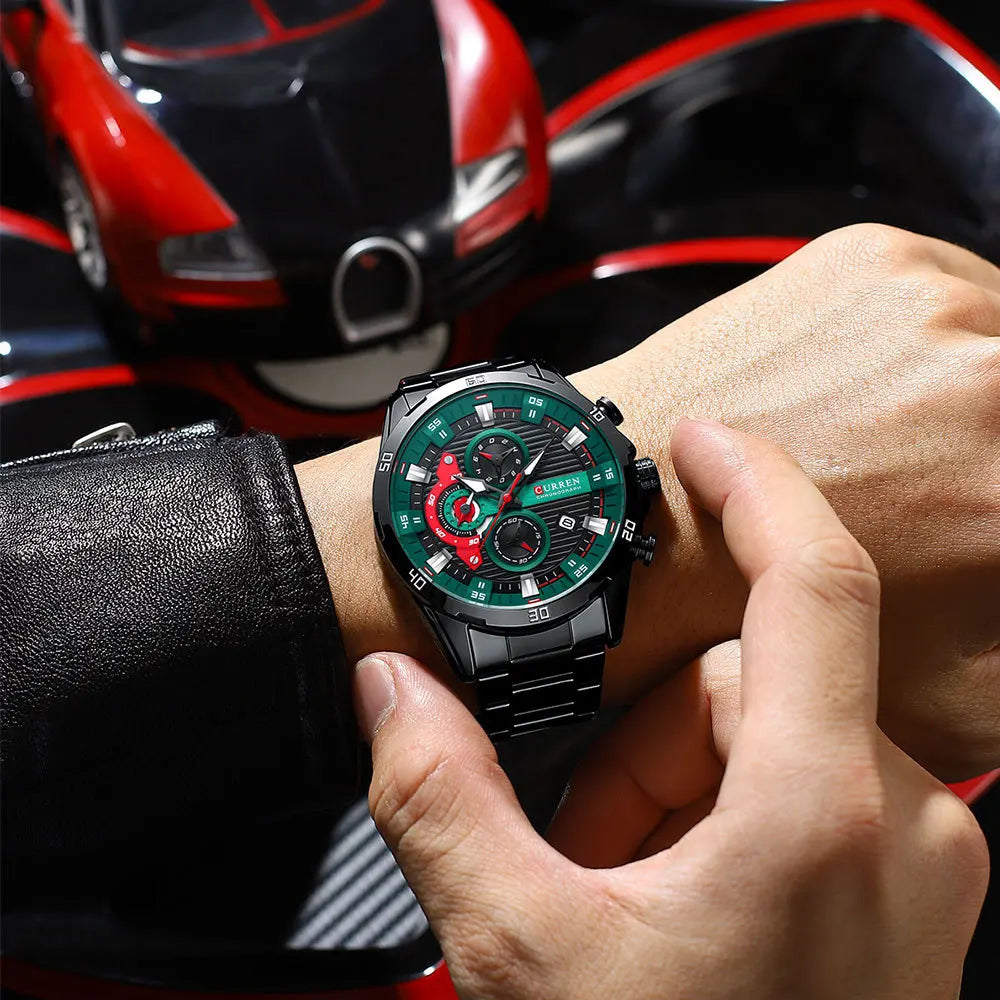 Curren 8402 Luminous Dial Chronograph