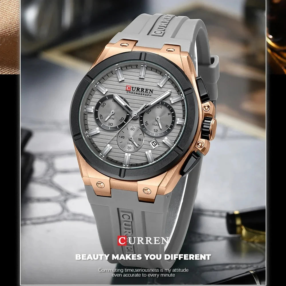 Curren 8487 Military Chronograph — Calendar