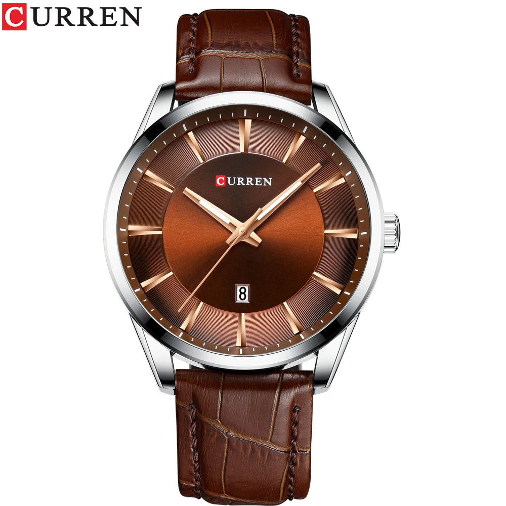 Curren 8365 Business Watch — Leather Strap, 45mm