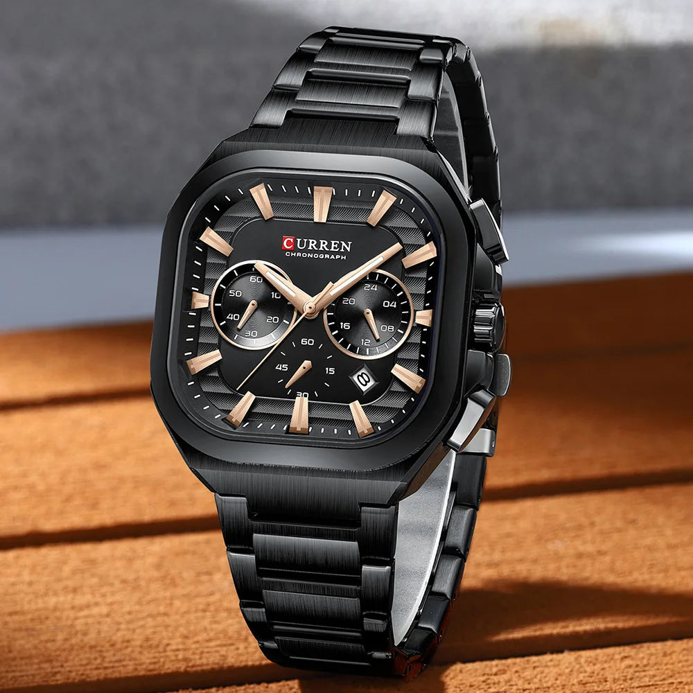 Curren 8496 Chronograph - Black Rose Gold lifestyle