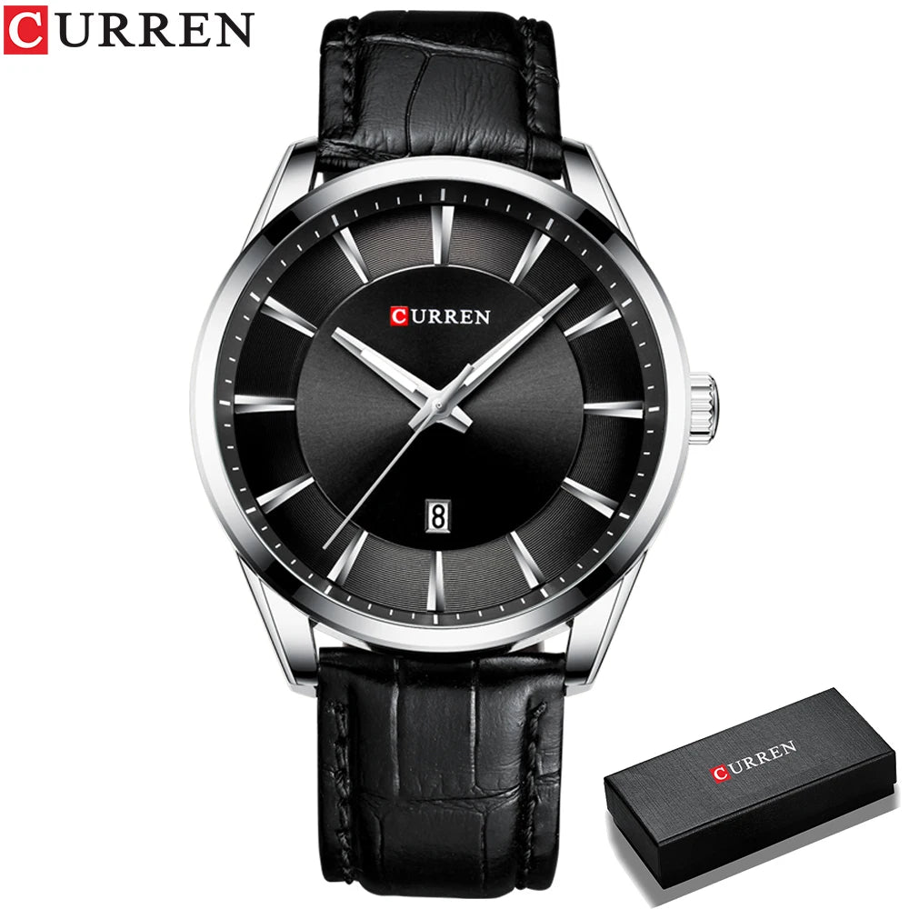 Curren 8365 Business Watch — Leather Strap, 45mm