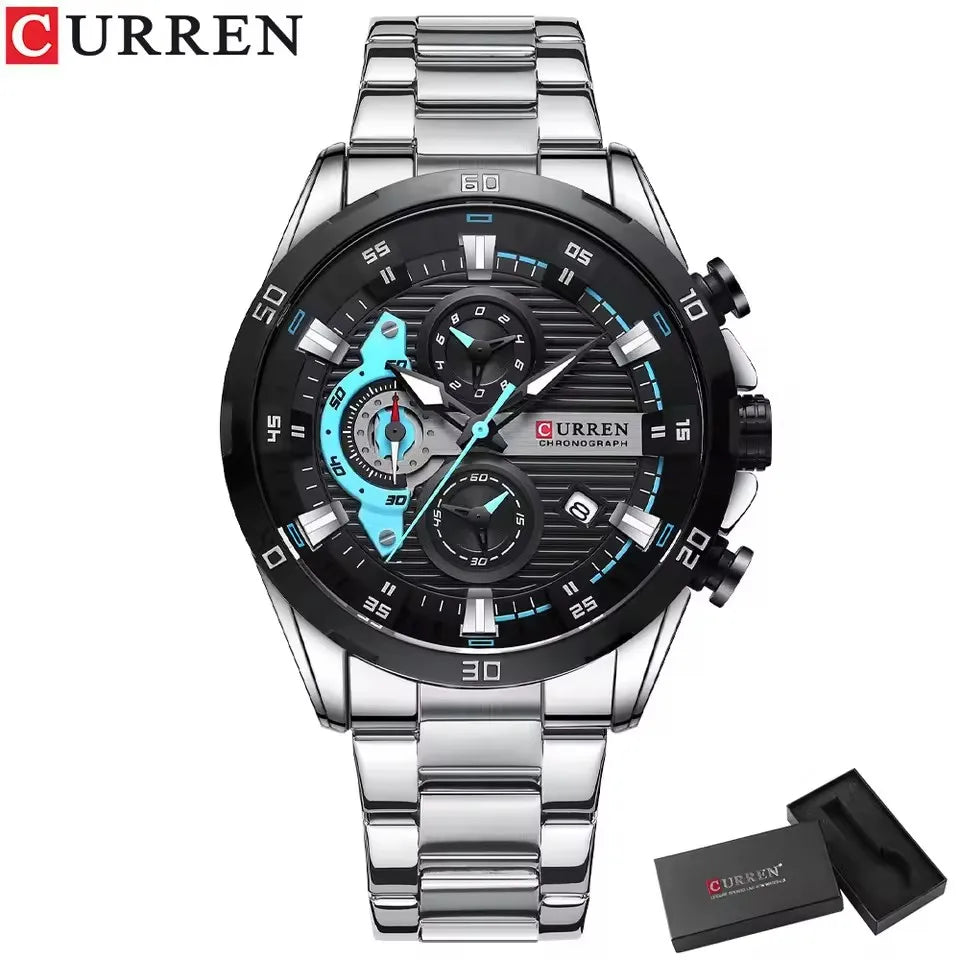Curren 8402 Luminous Dial Chronograph