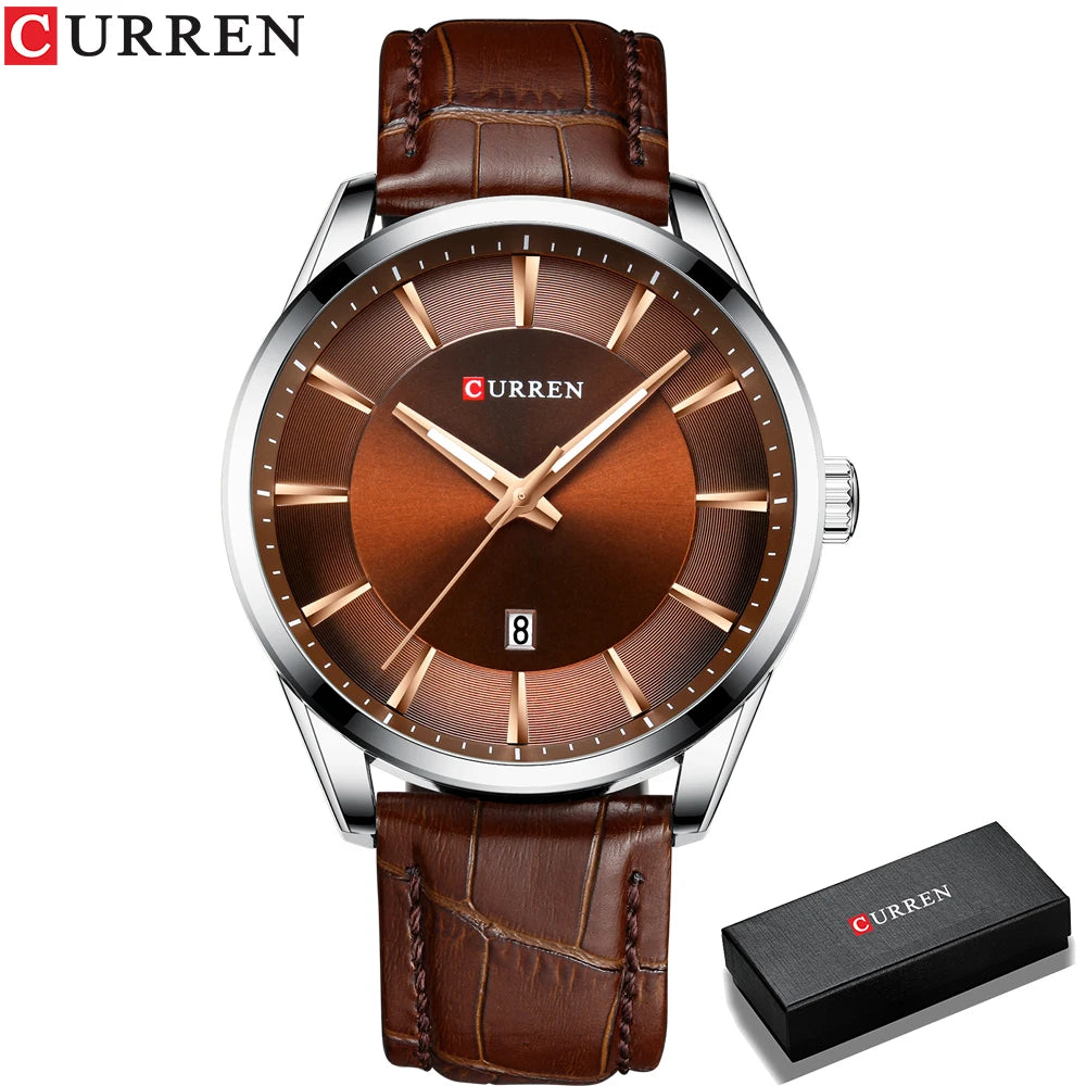 Curren 8365 Business Watch — Leather Strap, 45mm