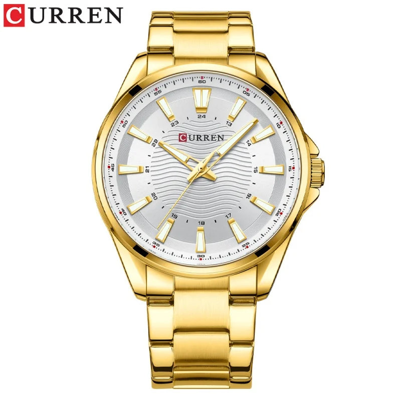 Curren 8424 Gold-Tone Business Watch