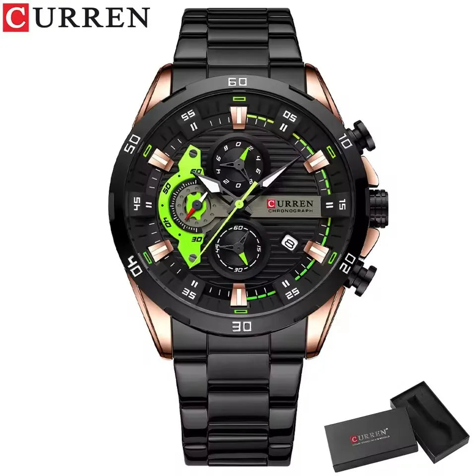 Curren 8402 Luminous Dial Chronograph