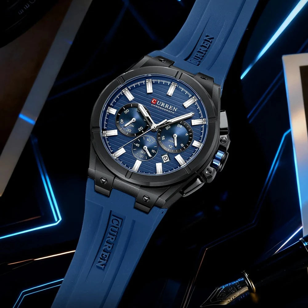 Curren 8487 Military Chronograph — Calendar