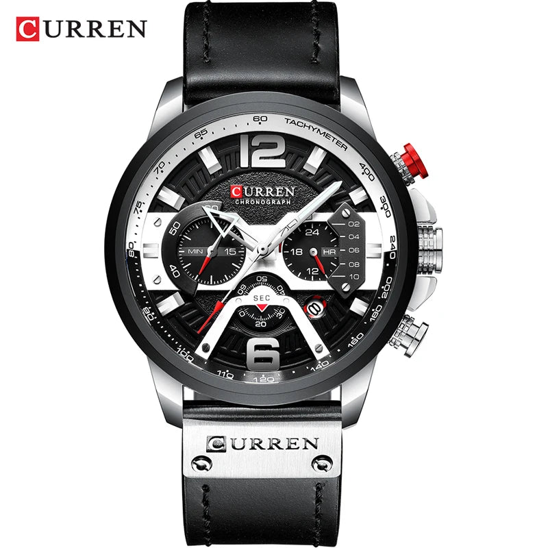 Curren Casual Sport Chronograph — Leather Strap